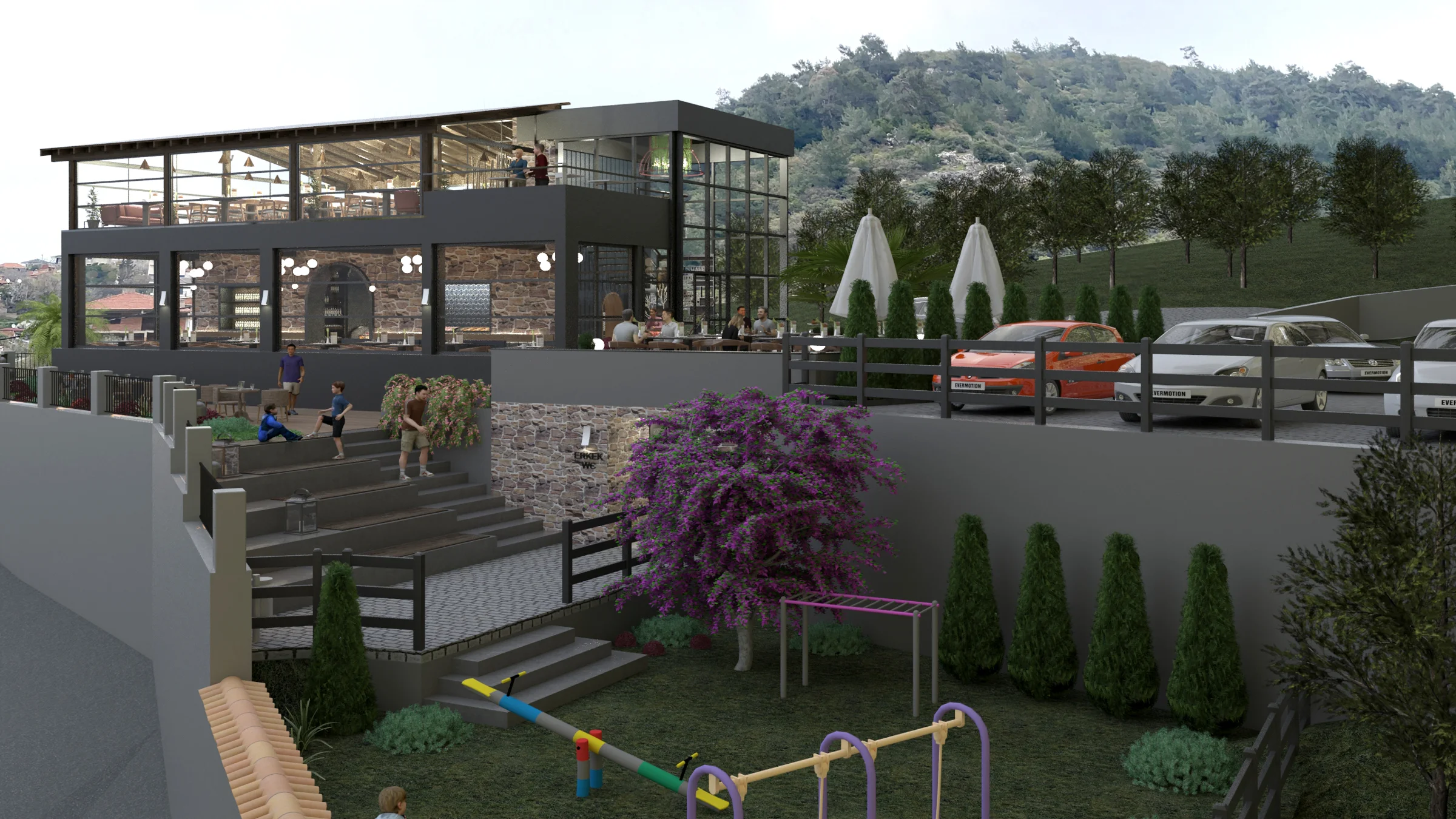 Burhaniye Belediyesi Taylıeli Restoran · Proje görselleştirmesi 1