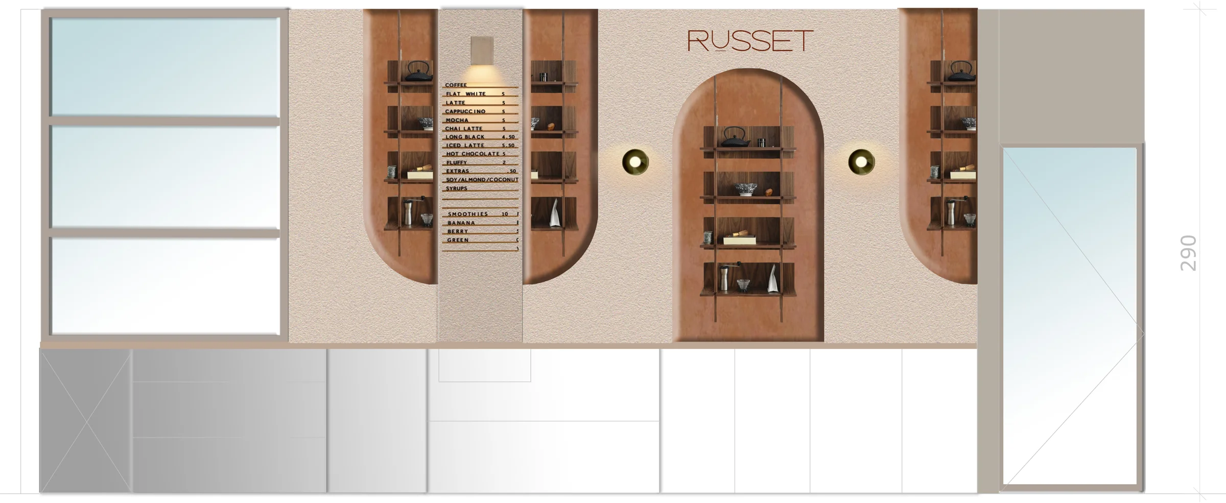 Russet Cafe · Proje görselleştirmesi 1
