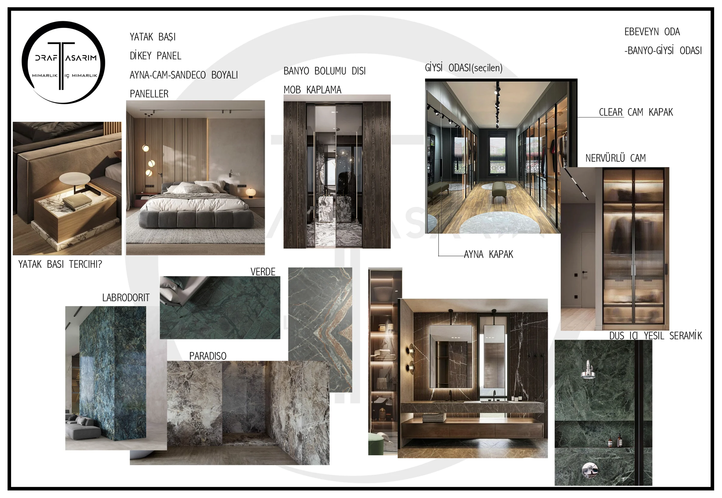 Zeliha Deveciler Villası Moodboard · Proje görselleştirmesi 3